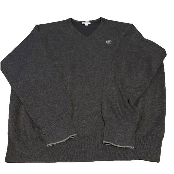 Peter Millar Sweater Mens XL Gray Cotton Cashmere Silk Blend Pullover Golf - Picture 1 of 9